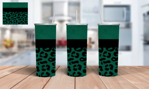 Animal Print Green 20oz Sublimation Tumbler Wrap, Red, 9.2 x 8.3” Straight Skinny Tumbler Wrap PNG, sublimation design, instant download