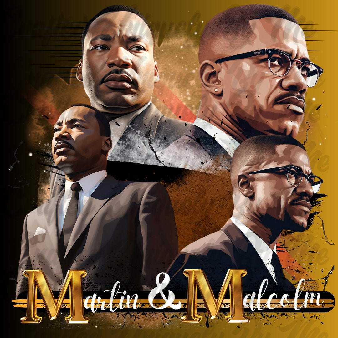 Black History png, Malcolm X, MLK png, MLK Jr. art, I am the dream, Martin Luther King Jr., Malcolm, sublimation design, instant download